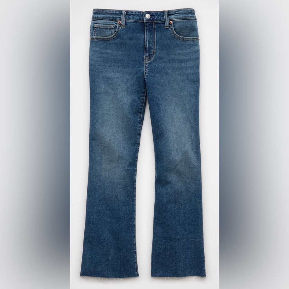 American Eagle Next Level High-Waisted Kick Bootcut Crop Jean